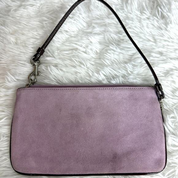 y2K COACH Suede Purple Wristlet - Picture 2 of 9